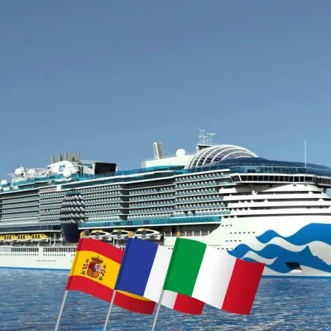 Круиз по Средиземноморью из Барселоны в Чивитавеккию на борту судна Sun Princess с посещением Испании, Франции и Италии на 8 дней