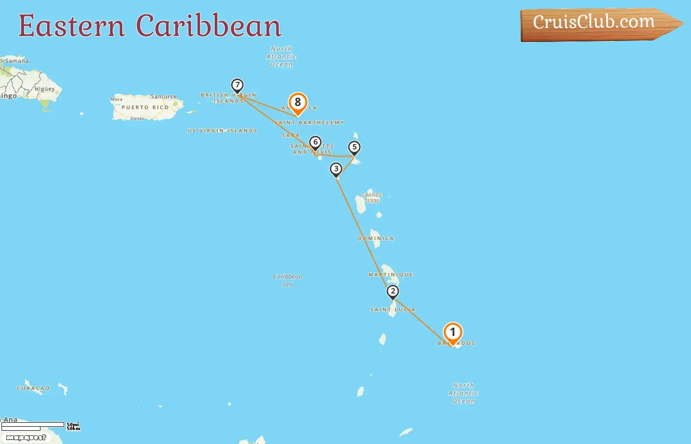 Kreuzfahrt in der östlichen Karibik von Bridgetown nach St. Maarten an Bord des Schiffes Seabourn Ovation mit Besuchen von Barbados, Saint Lucia, Montserrat, Saint Kitts und Nevis und den Britischen Jungferninseln für 8 Tage