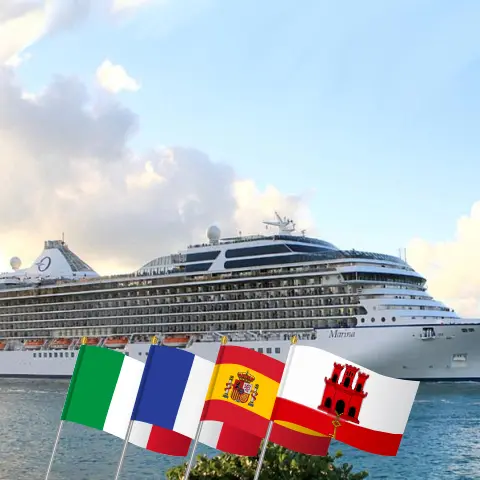 Croisière en Méditerranée de Civitavecchia à Lisbonne à bord du navire Oceania Marina avec des visites en Italie, en France, en Espagne et à Gibraltar pendant 11 jours