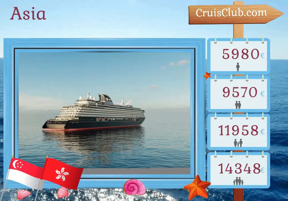 Crucero en Asia desde Singapur a Hong Kong a bordo del barco EXPLORA III con visitas a Singapur, Vietnam y Hong Kong durante 8 días