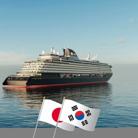 Crucero en el este de Asia desde Tokio a bordo del barco EXPLORA III con visitas a Japón, China y Corea del Sur durante 10 días