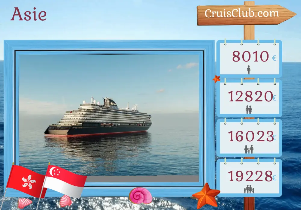 Croisière en Asie de Hong Kong à Singapour à bord du navire EXPLORA III avec des visites à Hong Kong, au Viet Nam et à Singapour pendant 11 jours