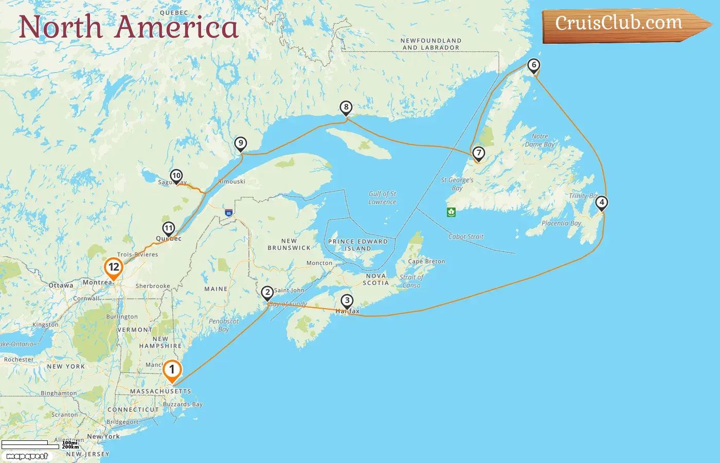 Cruise in the North America from Boston to Montreal aboard Volendam ship with visits to USA and Canada for 12 days