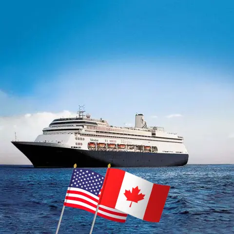 Cruzeiro na América do Norte de Boston a Montreal a bordo do navio Volendam com visitas aos EUA e Canadá por 12 dias