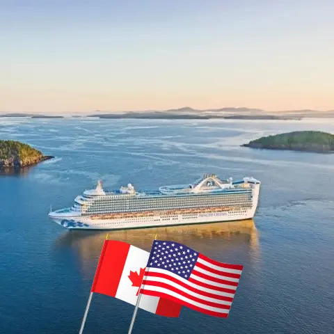 Croisière dans l`ouest de l`Amérique de Vancouver à Los Angeles à bord du navire Caribbean Princess avec des visites au Canada et aux États-Unis pendant 8 jours