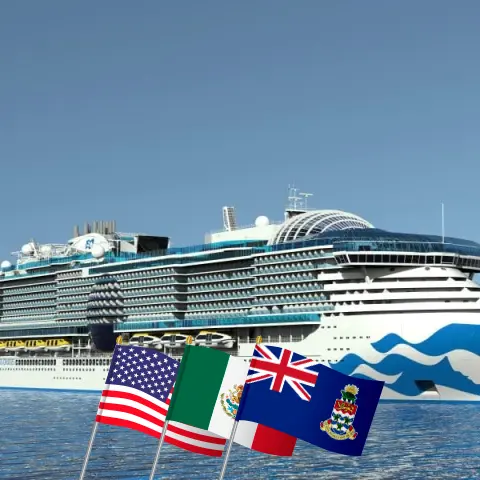 Kreuzfahrt in der westlichen Karibik ab Fort Lauderdale an Bord des Schiffs Sun Princess mit Stopps in den USA, Mexiko, Honduras und den Cayman Islands für 8 Tage