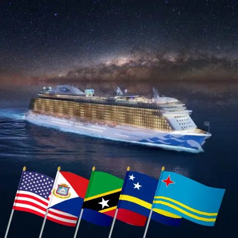 Croisière dans les Caraïbes de New York à Fort Lauderdale à bord du navire Enchanted Princess avec des escales aux États-Unis, à Saint-Kitts-et-Nevis, à Curaçao et à Aruba pendant 13 jours