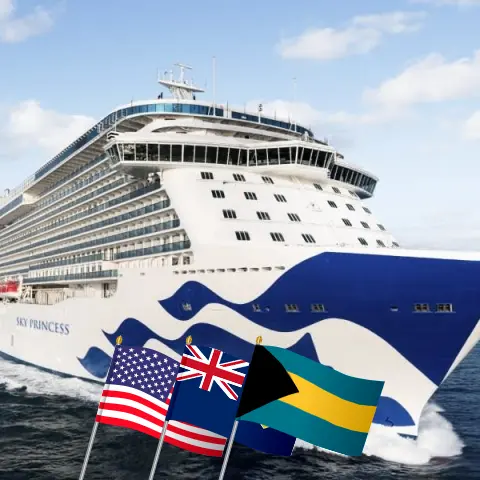 Croisière dans les Caraïbes au départ de Port Canaveral / Orlando à bord du navire Sky Princess avec escales aux États-Unis et aux Bahamas pendant 7 jours
