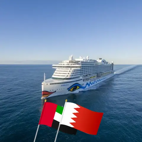 Cruise in the Middle East from Abu Dhabi aboard AIDAprima ship with visits to United Arab Emirates and Bahrain for 8 days