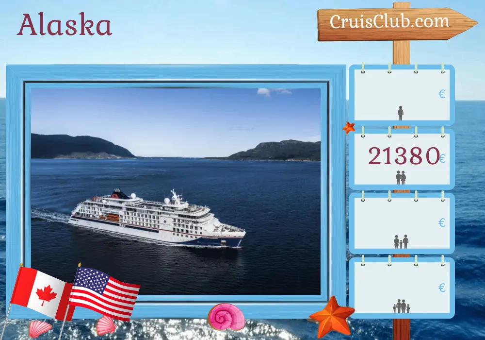 Croisière en Alaska de Vancouver à Anchorage à bord du navire HANSEATIC inspiration avec des visites au Canada et aux États-Unis pendant 15 jours