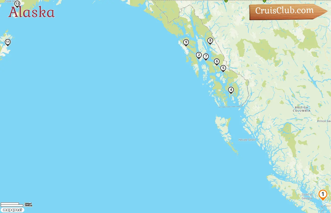 Croisière en Alaska de Vancouver à Anchorage à bord du navire HANSEATIC inspiration avec des visites au Canada et aux États-Unis pendant 15 jours