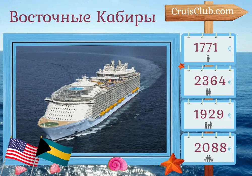 Круиз по Восточной Карибской зоне из Майами на корабле Symphony of the Seas с посещением США, Багамских островов, Пуэрто-Рико и Доминиканской Республики на 8 дней