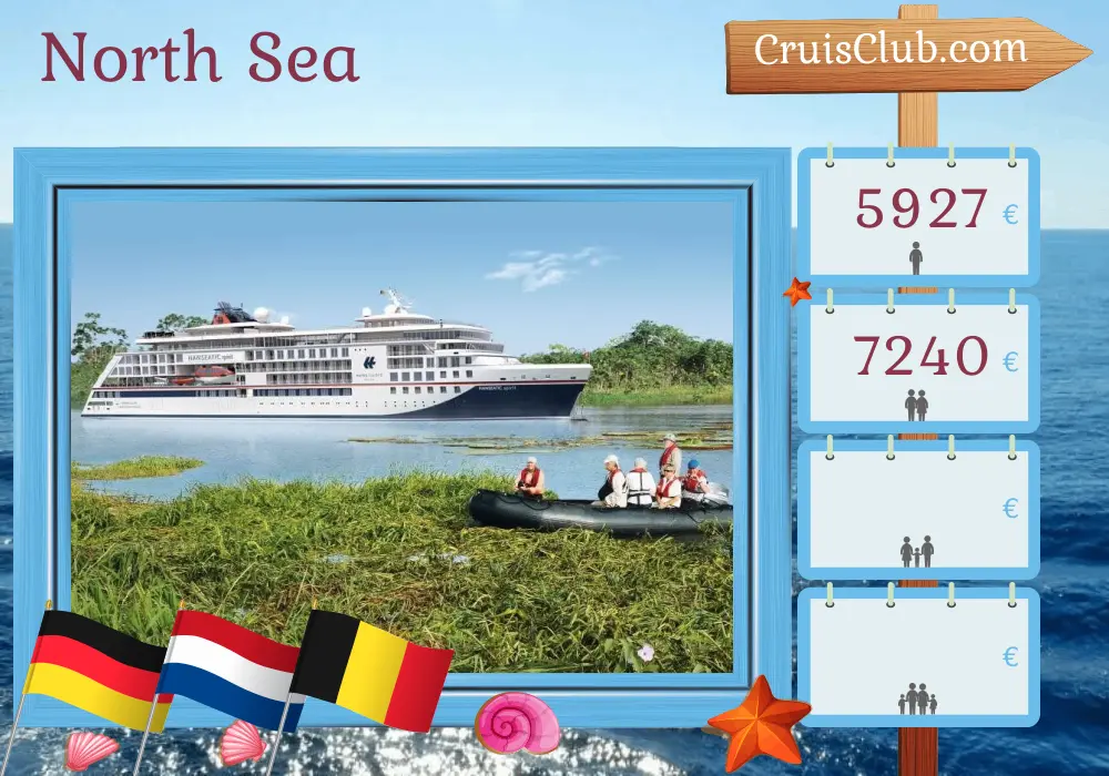 Kreuzfahrt in der Nordsee ab Hamburg an Bord des Schiffes HANSEATIC spirit mit Besuchen in Deutschland, den Niederlanden und Belgien für 9 Tage