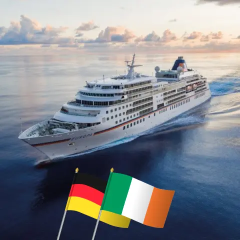 Kreuzfahrt in den Britischen Inseln ab Hamburg an Bord des MS EUROPA Schiffes mit Besuchen in Deutschland und Irland für 17 Tage