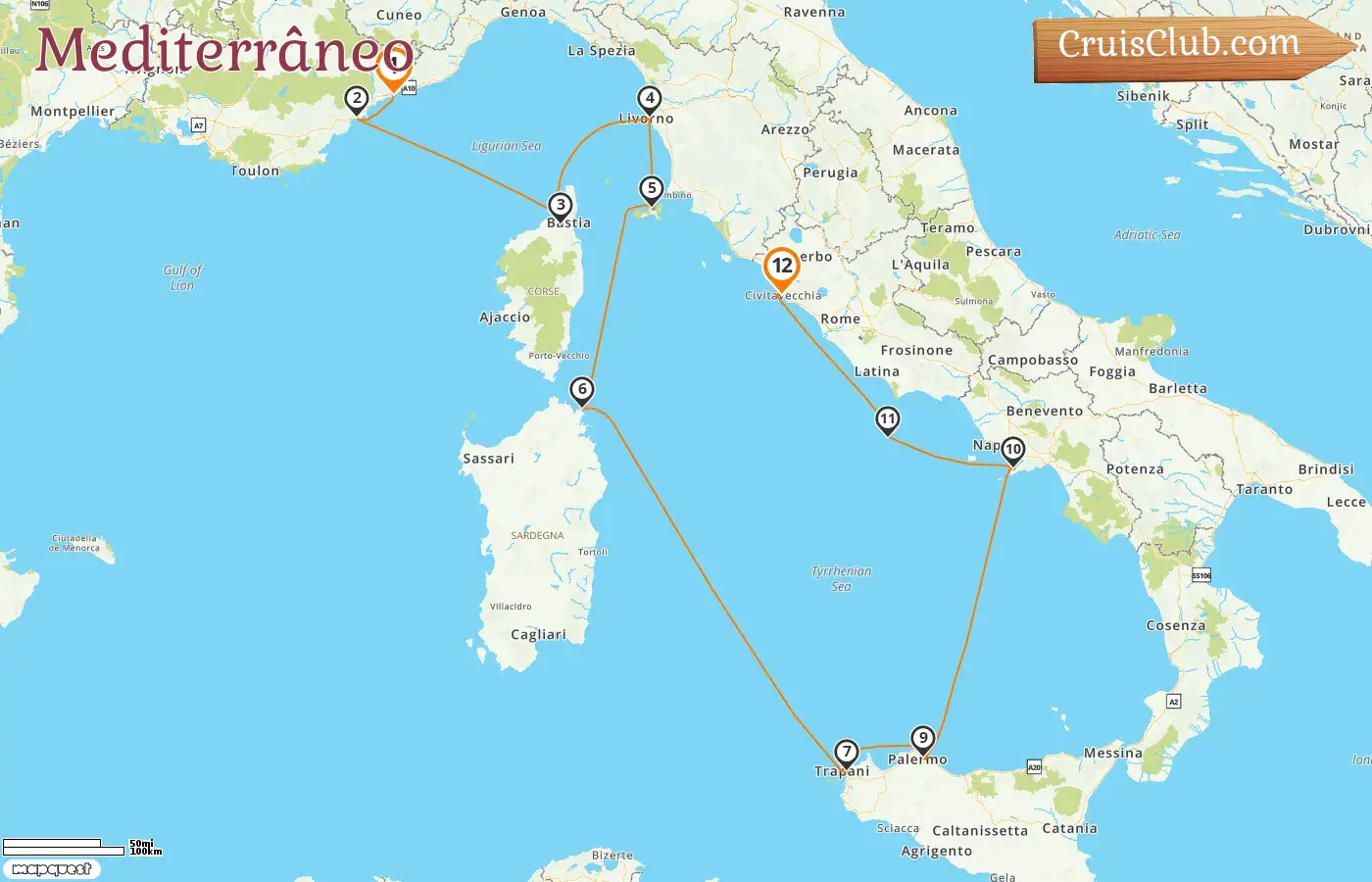 Cruzeiro no Mediterrâneo de Monte Carlo a Civitavecchia a bordo do navio MS EUROPA 2 com visitas a Mônaco, França e Itália por 12 dias