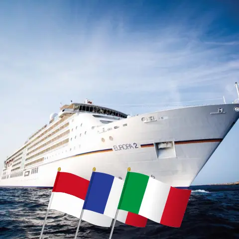 Croisière en Méditerranée de Monte-Carlo à Civitavecchia à bord du navire MS EUROPA 2 avec escales à Monaco, en France et en Italie pendant 12 jours