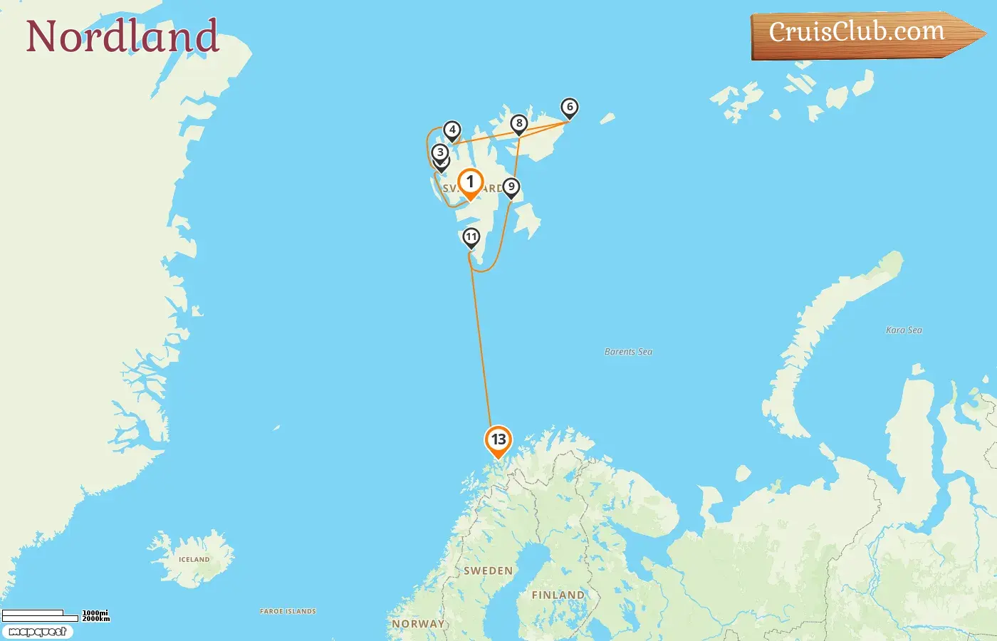 Kreuzfahrt im Nordland von Longyearbyen nach Tromsø an Bord des Schiffes HANSEATIC Nature mit Besuchen in Norwegen für 13 Tage