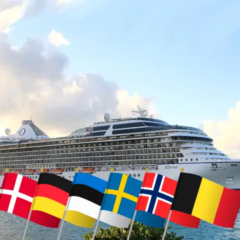 Kreuzfahrt in der Ostsee ab Southampton an Bord des Schiffes Oceania Marina mit Besuchen in Dänemark, Deutschland, Estland, Schweden, Norwegen und Belgien für 15 Tage