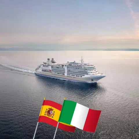 Kreuzfahrt im Mittelmeer von Barcelona nach Civitavecchia an Bord des Silver Dawn Schiffes mit Besuchen in Spanien, Italien und Tunesien für 8 Tage