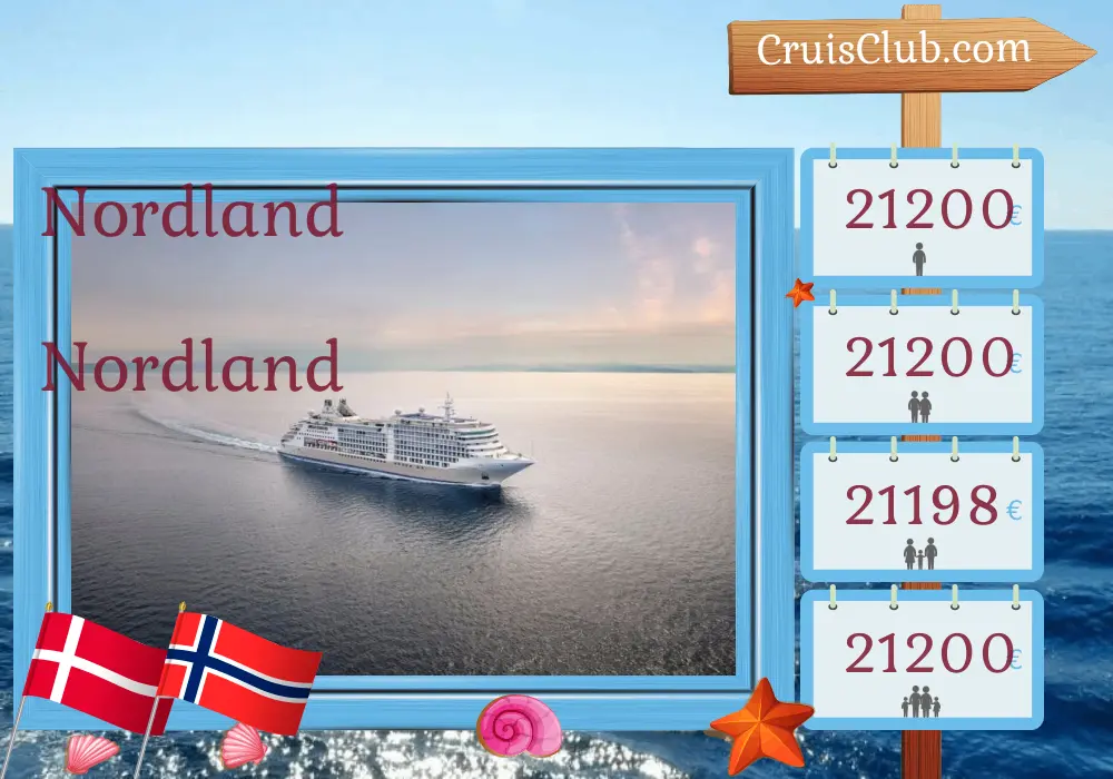 Cruzeiro no Norte a partir de Copenhaga a bordo do navio Silver Dawn com visitas à Dinamarca e Noruega por 11 dias