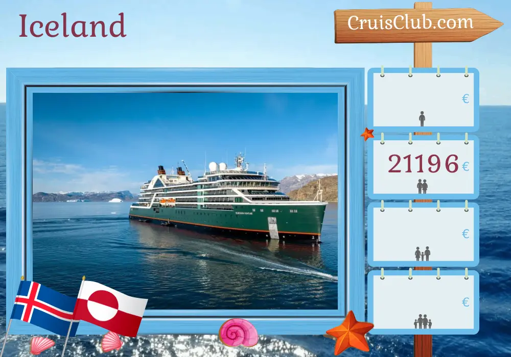 Cruise in the Iceland from Reykjavik aboard Seabourn Venture ship with visits to Iceland and Greenland for 11 days