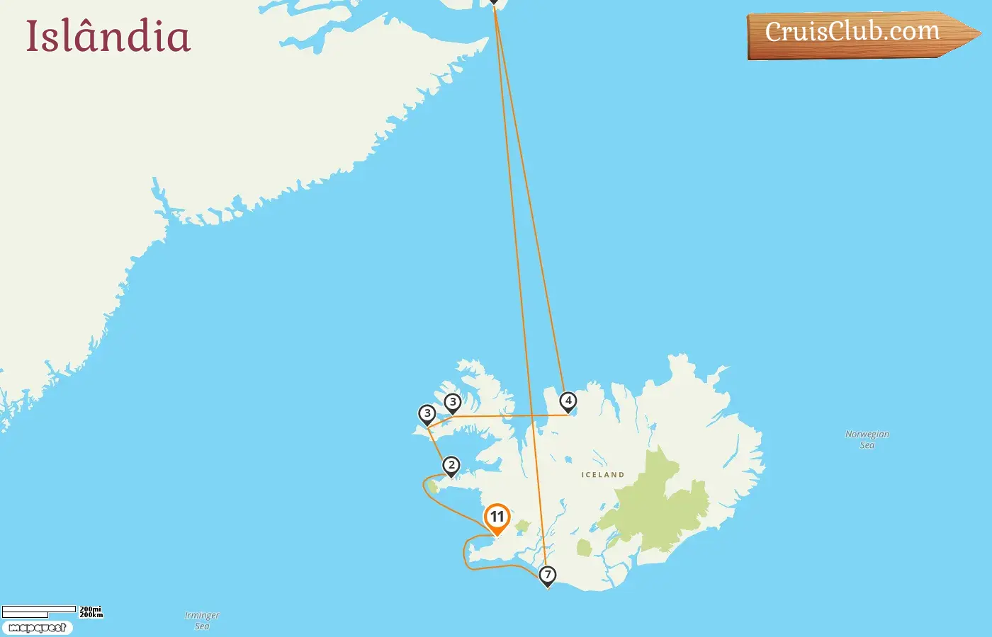 Cruzeiro na Islândia de Reykjavik a bordo do navio Seabourn Venture com visitas à Islândia e Groenlândia por 11 dias