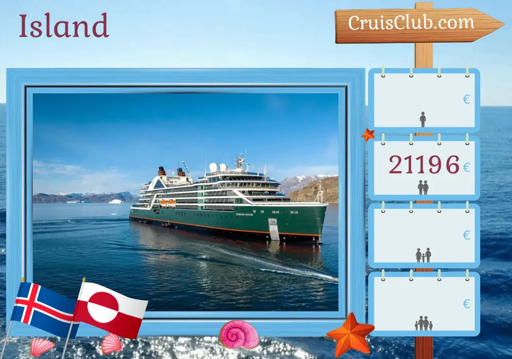 Kreuzfahrt in Island ab Reykjavik an Bord des Schiffes Seabourn Venture mit Besuchen in Island und Grönland für 11 Tage
