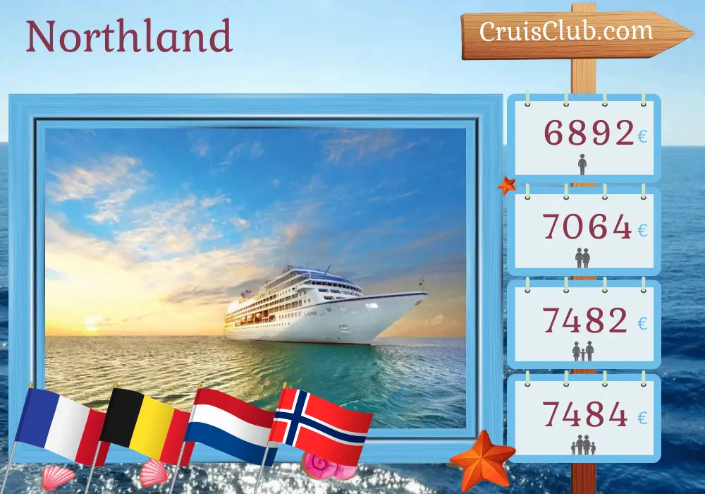 Cruise in the Northland from Southampton to Oslo aboard Oceania Sirena ship with visits to France, Belgium, Netherlands, and Norway for 14 days