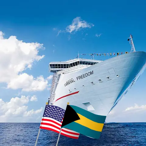 Круиз по Карибскому бассейну из Порт-Канаверала/Орландо на корабле Carnival Freedom с посещением США и Багамских островов на 4 дня