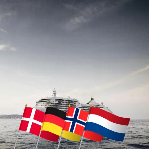 Cruzeiro no Norte de Copenhaga a IJmuiden a bordo do navio Silver Spirit com visitas à Dinamarca, Alemanha, Noruega e Países Baixos por 13 dias