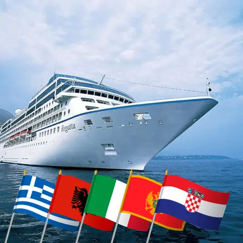 Croisière dans la Méditerranée de Le Pirée à Dubrovnik à bord du navire Oceania Regatta avec des visites en Grèce, en Albanie, en Italie, au Monténégro et en Croatie pendant 8 jours