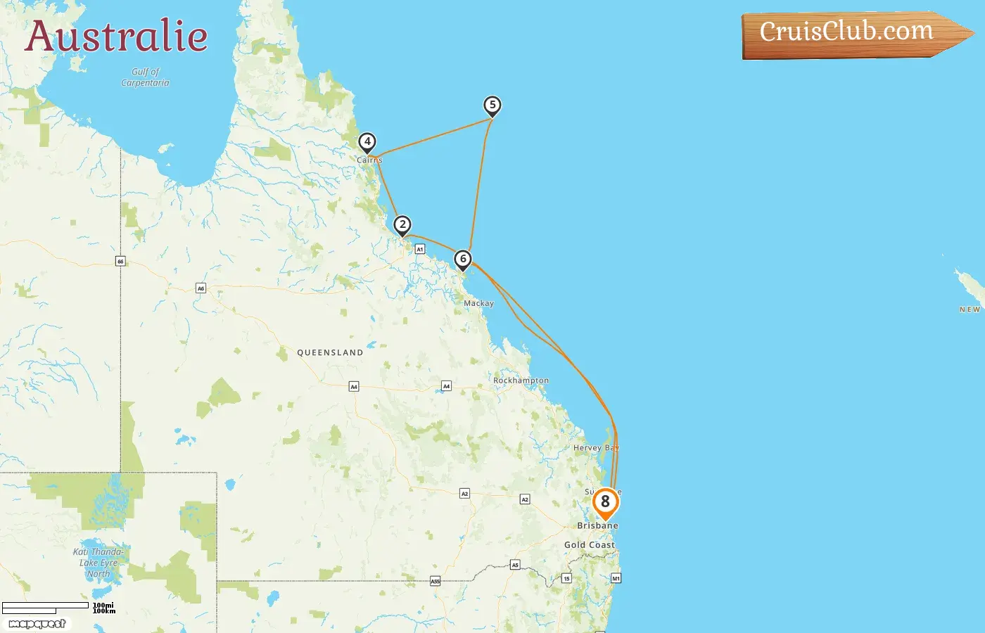Croisière en Australie au départ de Brisbane à bord du navire Grand Princess avec des visites en Australie pendant 8 jours