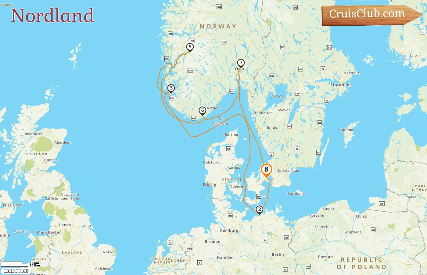 Croisière dans le Nord à partir de Copenhague à bord du navire MSC Magnifica avec des visites au Danemark, en Allemagne et en Norvège pendant 8 jours