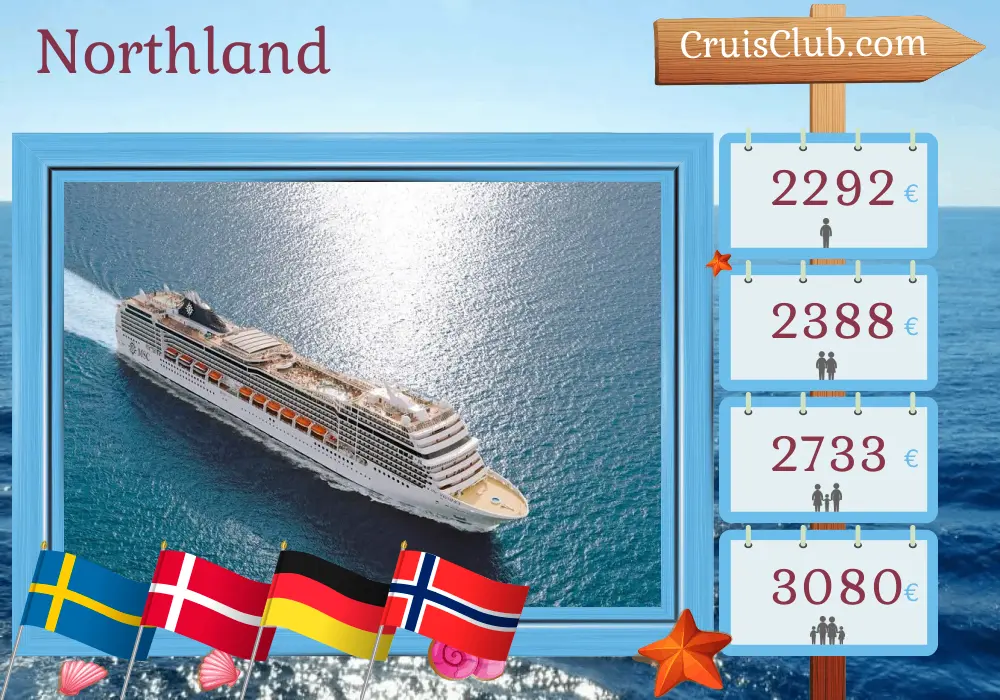 Cruise in the Northland from Stockholm to Oslo aboard MSC Magnifica ship with visits to Sweden, Denmark, Germany, and Norway for 9 days