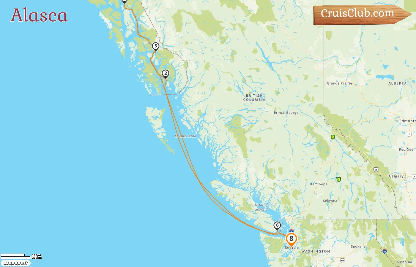 Cruzeiro no Alasca de Seattle a bordo do navio Oceania Riviera com visitas aos EUA e Canadá por 8 dias