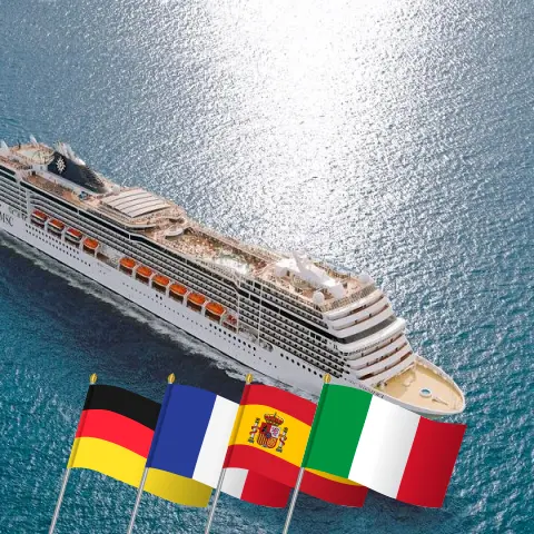 Croisière en Europe de l`Ouest de Warnemünde à Gênes à bord du navire MSC Magnifica avec des visites en Allemagne, en France, en Espagne et en Italie pendant 13 jours