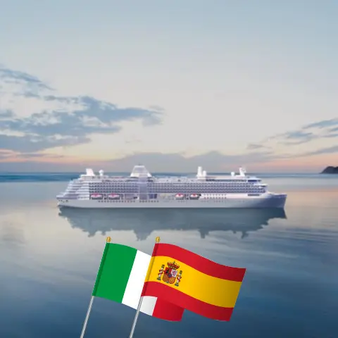 Kreuzfahrt im Mittelmeer von Civitavecchia nach Barcelona an Bord des Schiffes Silver Nova mit Besuchen in Italien, Tunesien und Spanien für 8 Tage