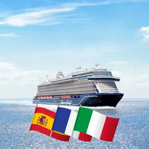 Круиз по Средиземноморью из Пальмы на борту судна Mein Schiff Flow с посещениями Испании, Франции и Италии на 10 дней