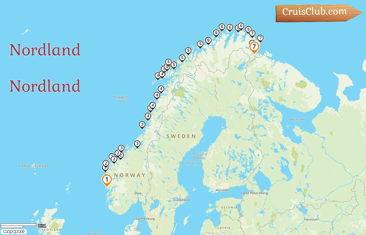 Cruzeiro no Extremo Norte das Montanhas a Kirkenes a bordo do navio Havila Polaris com visitas à Noruega por 7 dias