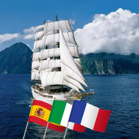 Croisière en Méditerranée de Palma à Livourne à bord du navire Sea Cloud II avec escales en Espagne, en Italie et en France pendant 9 jours