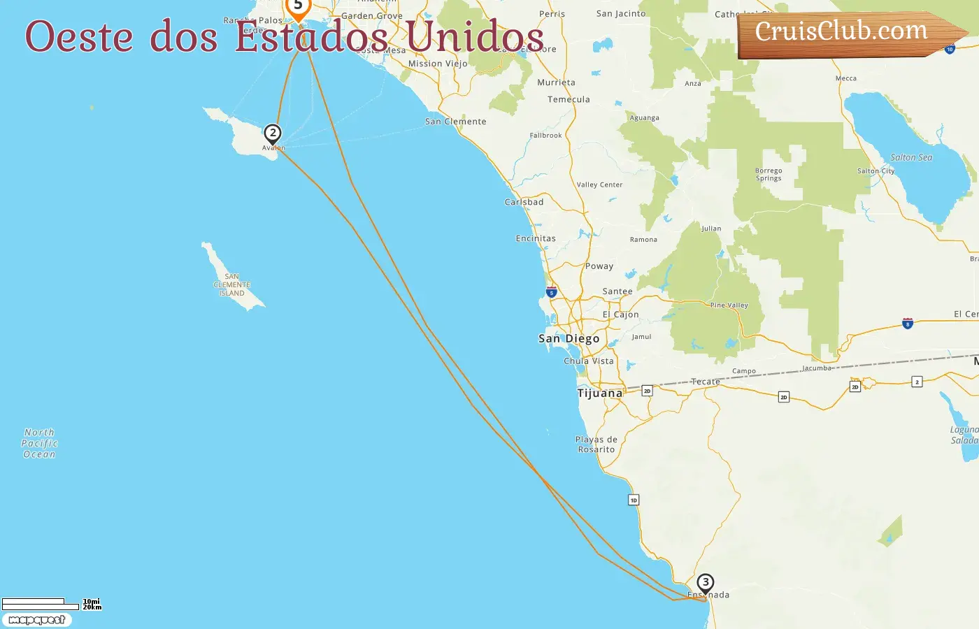 Cruzeiro na América Ocidental a partir de Long Beach a bordo do navio Carnival Firenze com visitas aos EUA e México por 5 dias
