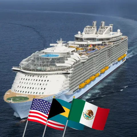 Kreuzfahrt in der Karibik ab Galveston an Bord des Schiffes Symphony of the Seas mit Besuchen in den USA, den Bahamas und Mexiko für 9 Tage