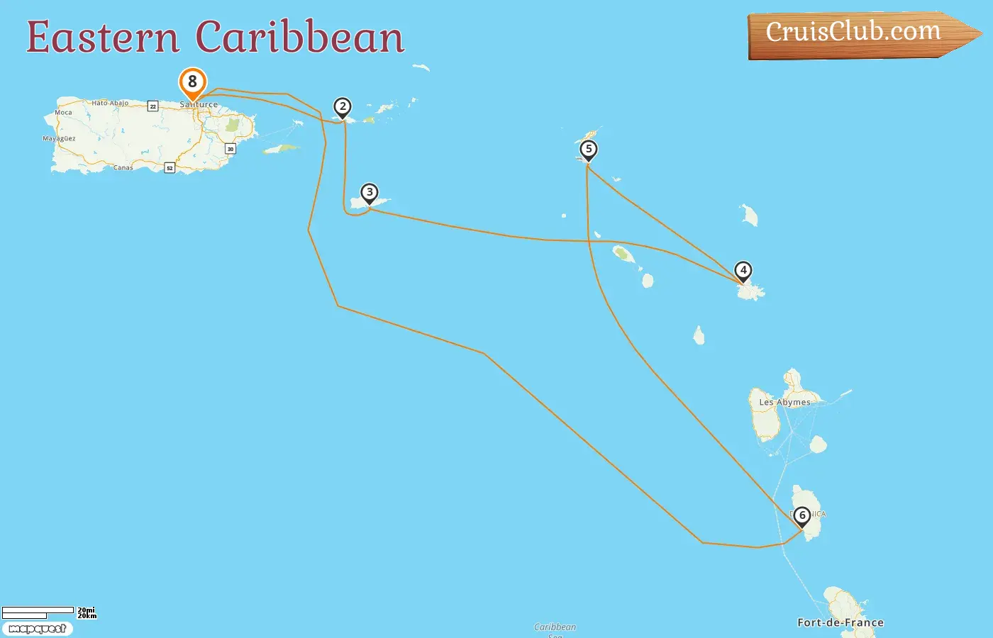 Cruise in the Eastern Caribbean from Saint John aboard Radiance of the Seas ship with visits to Puerto Rico for 8 days