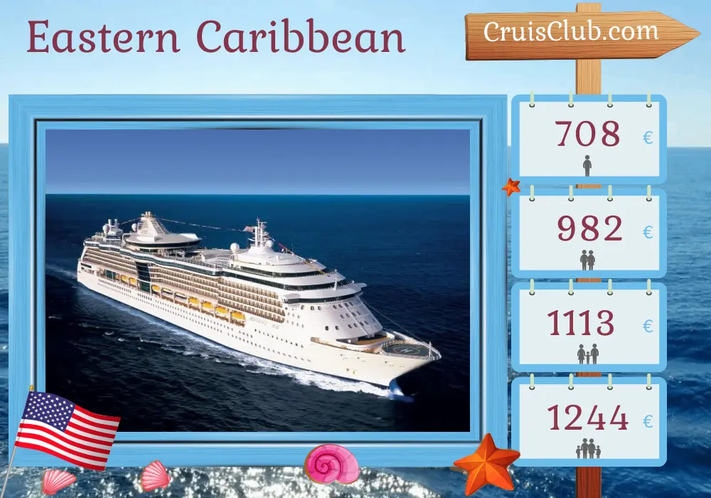 Cruise in the Eastern Caribbean from Fort Lauderdale to Saint John aboard Radiance of the Seas ship with visits to USA and Puerto Rico for 6 days