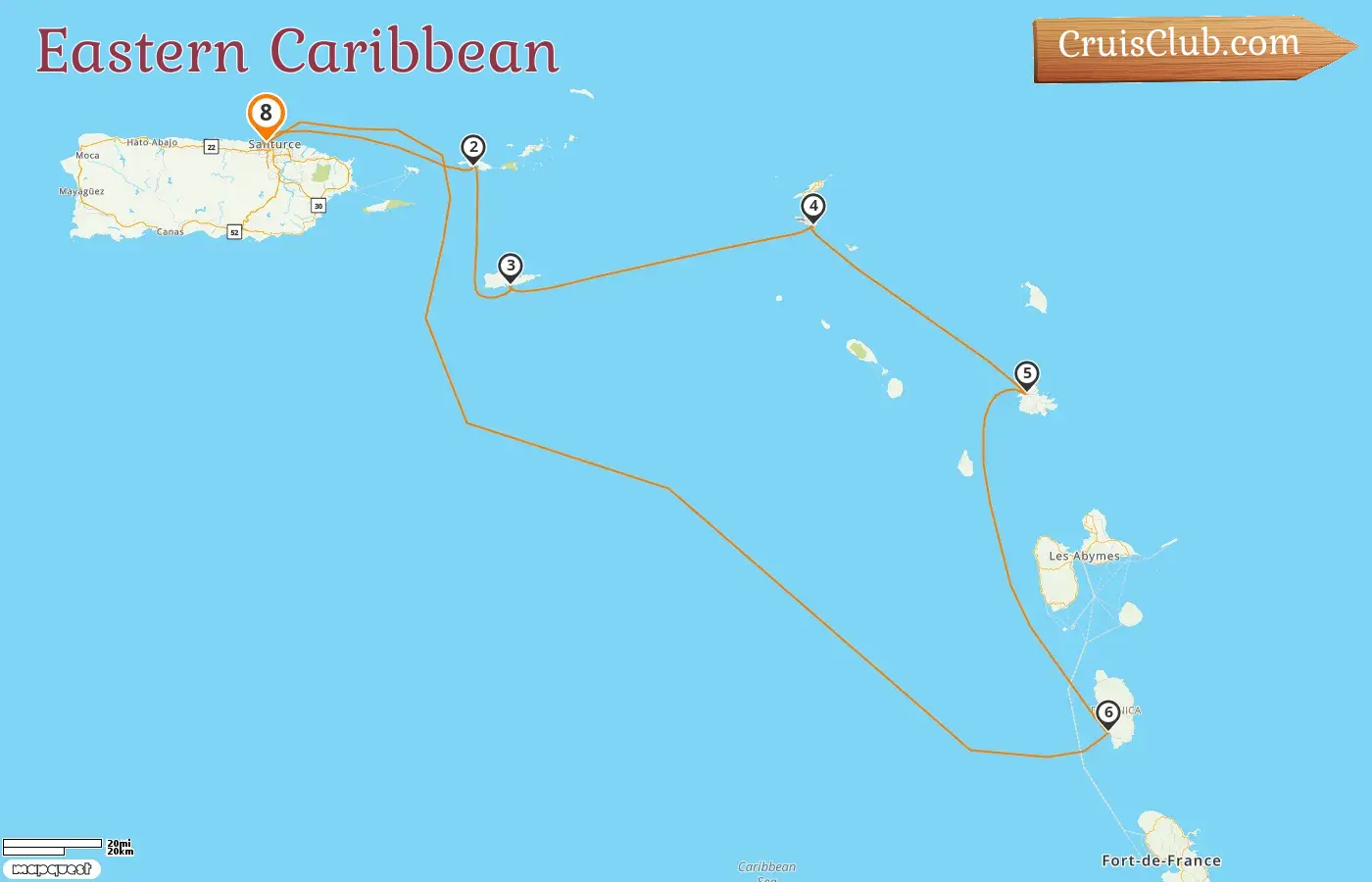 Cruise in the Eastern Caribbean from Saint John aboard Radiance of the Seas ship with visits to Puerto Rico for 8 days