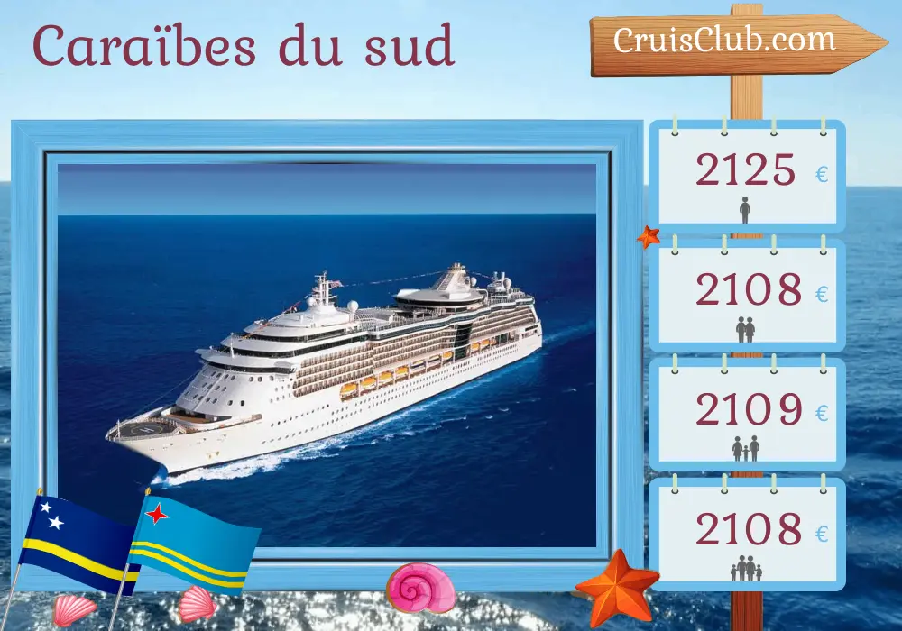 Croisière dans les Caraïbes du Sud au départ de Cartagena à bord du navire Serenade of the Seas avec des escales en Colombie, à Curaçao, à Aruba et au Panama pendant 8 jours