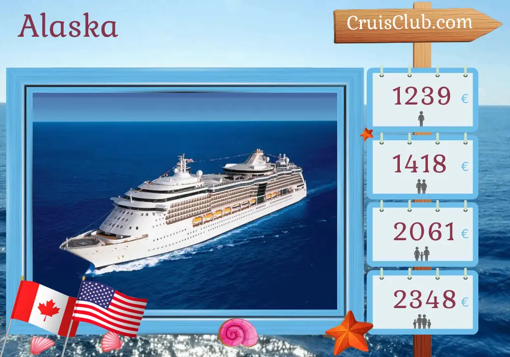 Cruise in the Alaska from Vancouver aboard Serenade of the Seas ship with visits to Canada and USA for 8 days
