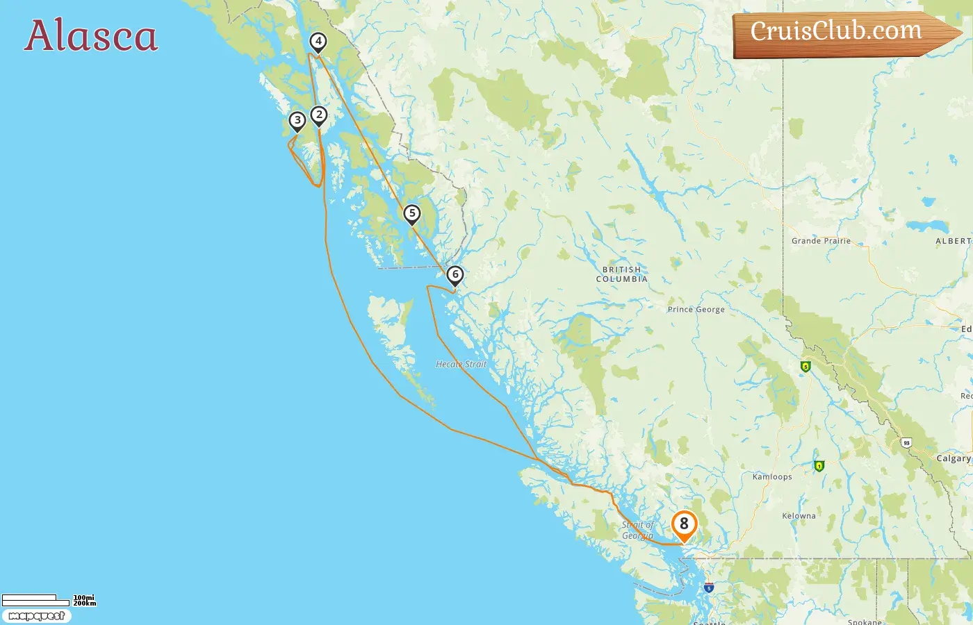 Cruzeiro no Alasca saindo de Vancouver a bordo do navio Serenade of the Seas com visitas ao Canadá e EUA por 8 dias