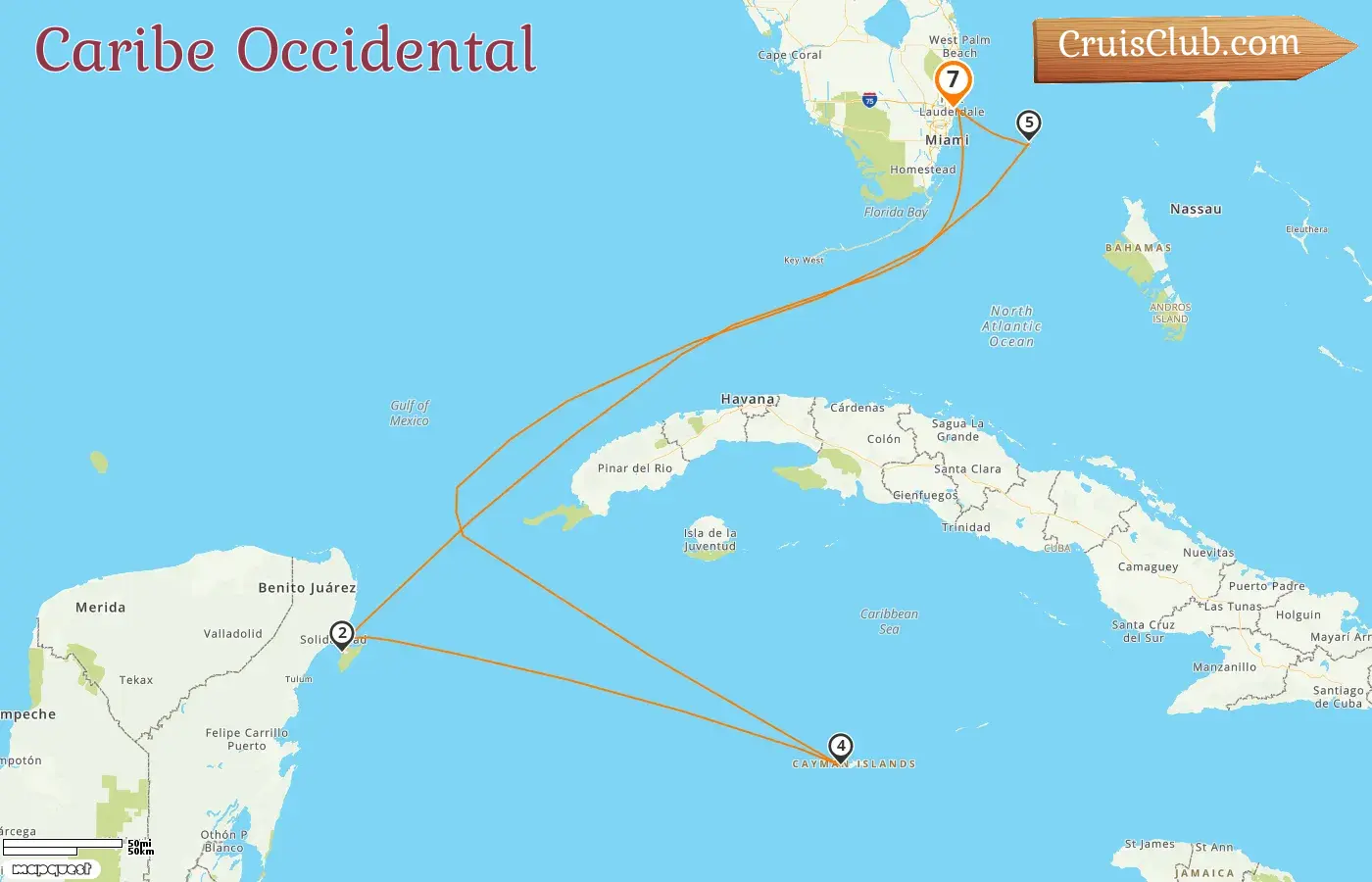 Crucero por el Caribe Occidental desde Fort Lauderdale a bordo del barco Celebrity Silhouette con visitas a EE. UU., México, Islas Caimán y Bahamas durante 7 días