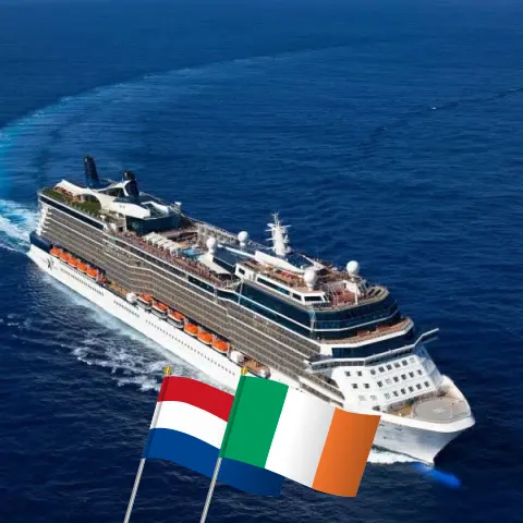 Cruzeiro nas Ilhas Britânicas partindo de Amsterdã a bordo do navio Celebrity Eclipse com visitas à Holanda e Irlanda por 13 dias